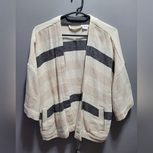 GAP Tweed Poncho Cream Pattern XXS